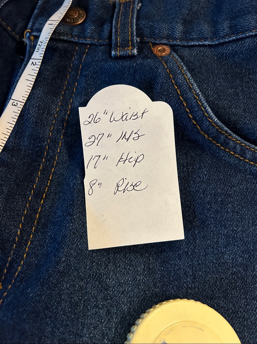1980’s Levi’s Missus Sz 10M High-Rise Straight Leg Dark Blue Denim Jeans - Picture 6 of 6